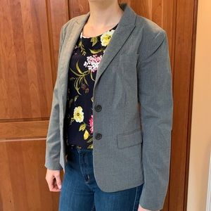 Banana Republic Blazer Gray Pinstripe